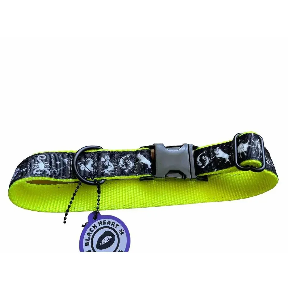 Orion Dog Collar Zodiac Astrology Neon Yellow Size Small New With Tags